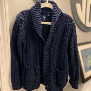 Cable knot sweater jacket